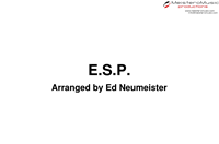 E.S.P. Score and Parts (downloadable)
