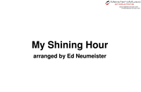 My Shining Hour Score and Parts (downloadable)